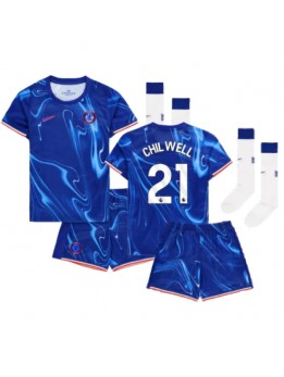 Chelsea Ben Chilwell #21 Heimtrikotsatz für Kinder 2024-25 Kurzarm (+ Kurze Hosen)